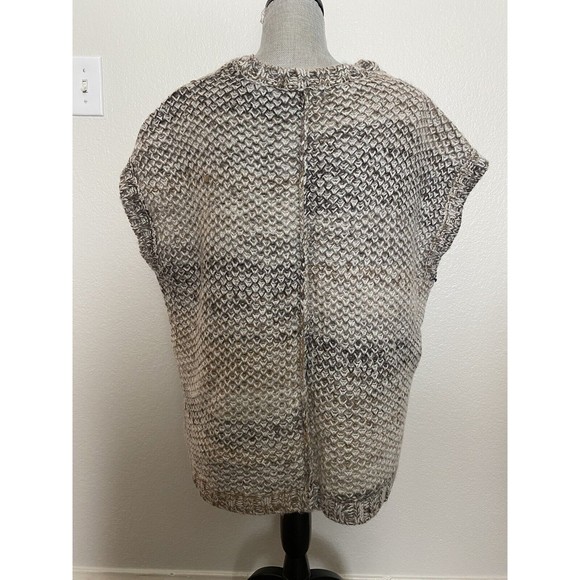 J Jill Pure Womens Size XS/S Poncho Tunic Sweater Chunky Knit Beige Melange - Picture 5 of 10